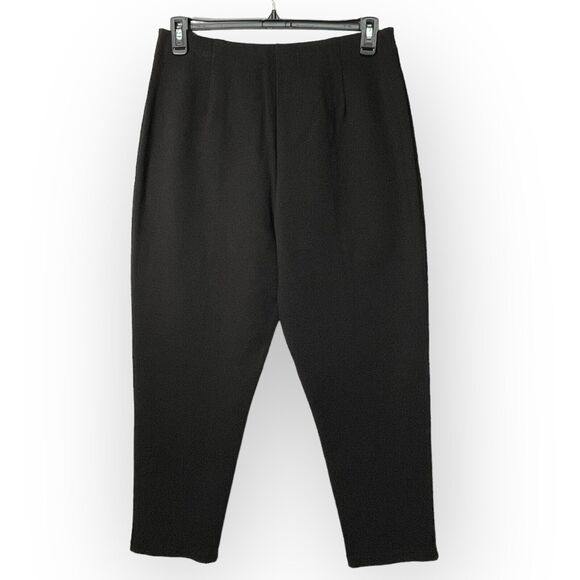 Talbots Ankle Pants Women Size L Black Stretch Pull-On Ponte Career Workwear - Picture 5 of 11